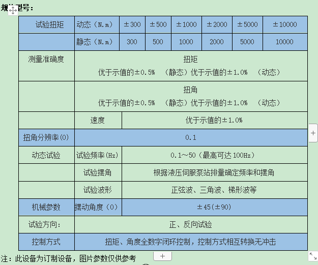 傳動軸扭轉(zhuǎn)疲勞試驗機(jī)規(guī)格參數(shù)