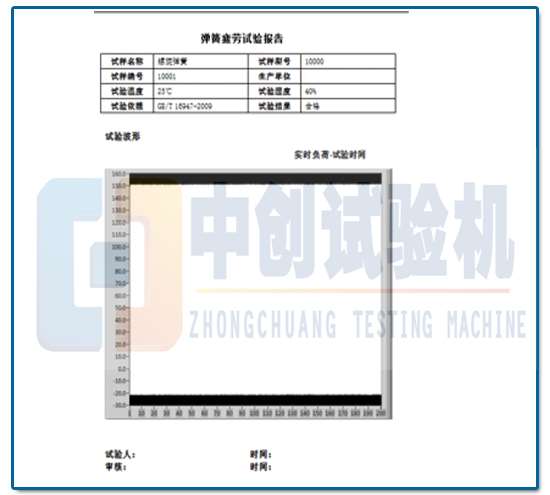 微機彈簧疲勞試驗機 測試報告